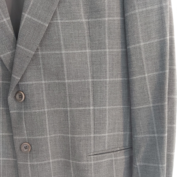 Giorgio Armani / Suit 100% Wool Plai, Sz 44R - Picture 8 of 12